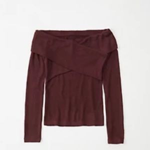 Abercrombie Off-The-Shoulder Long-Sleeve Top